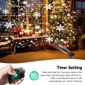 Christmas Snowflake Projector Lights Outdoor,Timer Setting Double Head Snowfall Led Lights Waterproof