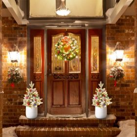 Solar Artificial Christmas Tree - 50 Warm LEDs & 2 Lighting Modes, IP44 Waterproof Auto On/Off, Lifelike Decor for Indoor Outdoor Holiday Celebra