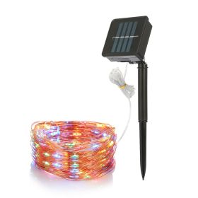 100 LEDs Solar String Lights Outdoor IP65 Waterproof Copper Wire String Lights Solar LED Fairy Lamps Wedding Party Festival Colorful Lighting