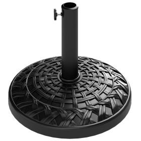 19" Patio Umbrella Base, 26 lbs Concrete Heavy Duty Umbrella Stand, Round Patio Umbrella Holder for 1.5"/1.9" Umbrella Poles for Outdoor, Lawn