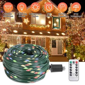 330FT 1000LED String Lights Outdoor Christmas Decoration Lights with Remote IP44 Waterproof 8 Lighting Modes 8 Brightness Timer Plug In Fairy Lig (Light Color: Color)